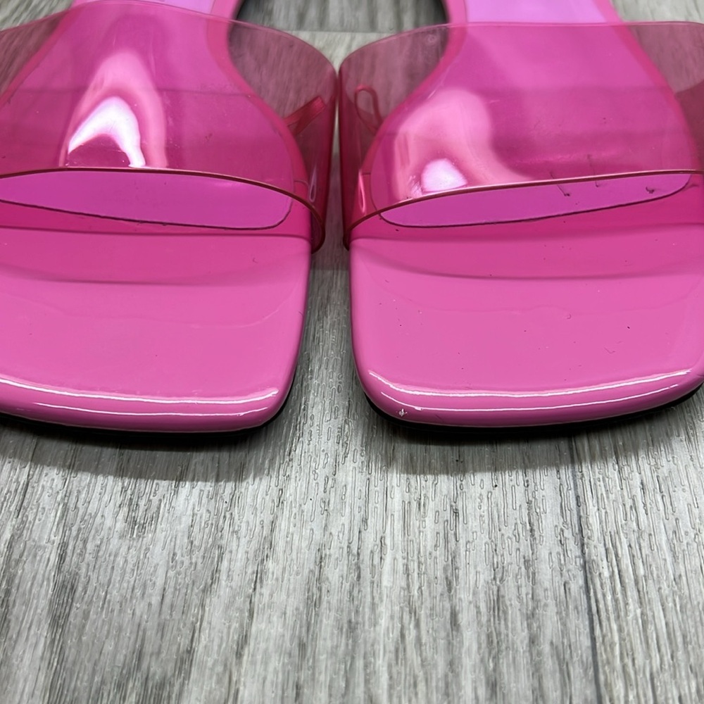 Zara pink vinyl flat sandals - Picture 3 of 9